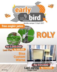 Promo Early Bird Meja Kursi Roly (Custom Warna)