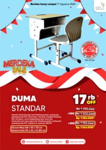 PROMO MERDEKA AGUSTUS : MEJA KURSI KELAS DAN LEMARI